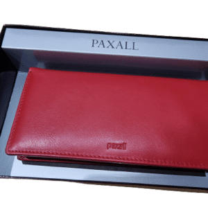 Red leather wallet