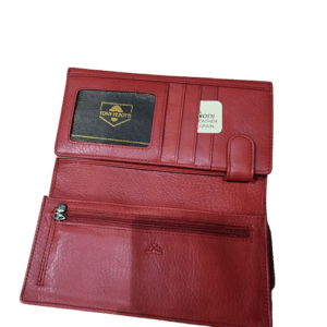 red leather wallet
