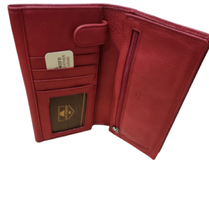 Red leather purse