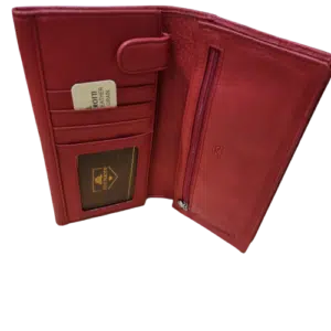 Red leather purse