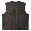 Jean Leather Vest Green