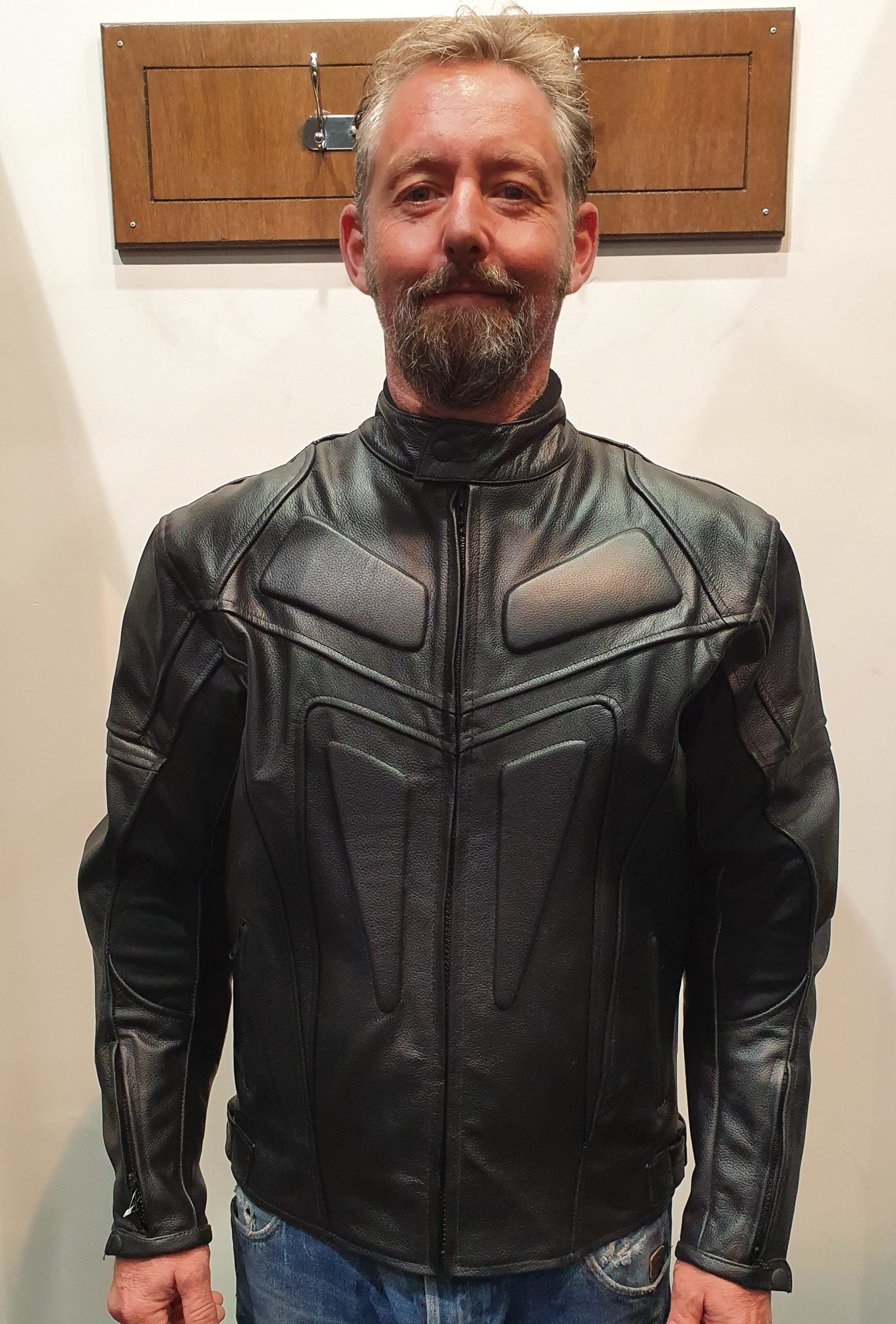 Black Motorcycle Leather Jacket with Armour Riding Leather Jackets NZ