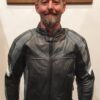 Silver Motorcycle Leather Jacket