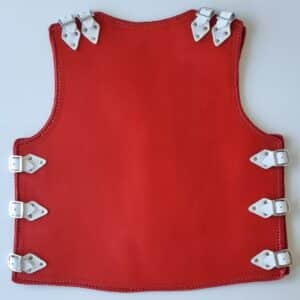 Red Motorcycle Leather Vest