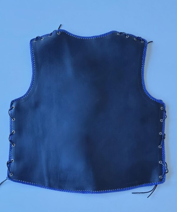 Black with blue braids Vest