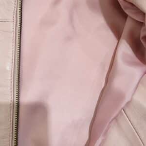 pink leather jacket