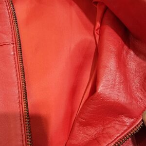 red leather jacket