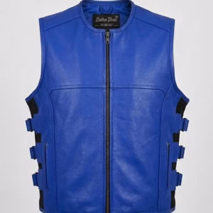 Blue Leather vest