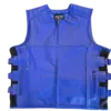 blue motorcycle leather vest