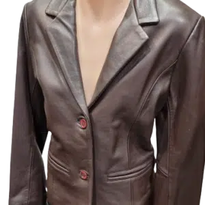 Womens Leather Blazer