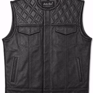 Black Jean Style Vest with Black Stitching