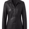 Genuine leather blazer coat