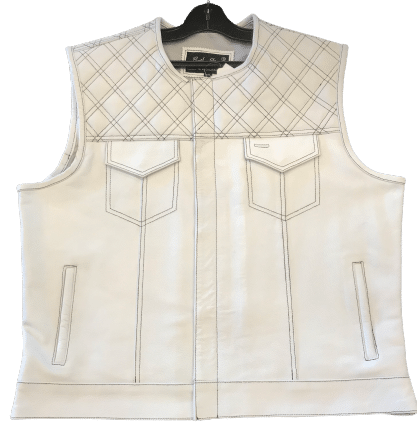 Black and white motorcycle vest best sale