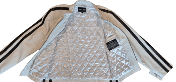 white leather jacket