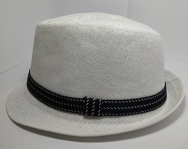 Straw Trilby Hat - Leather Direct