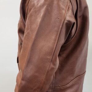 motorcycle leather jacket brown