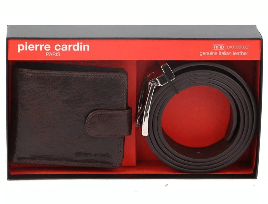 designer wallet and belt gift set