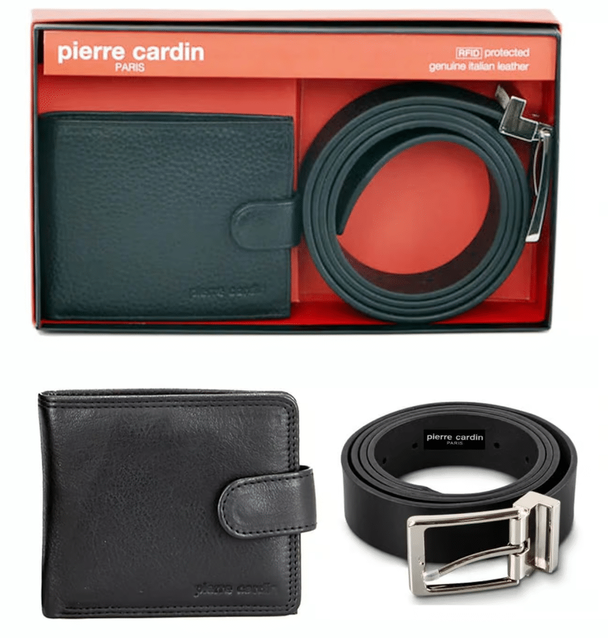 designer wallet and belt gift set