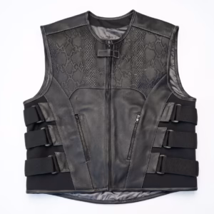 snake leather vest