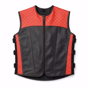 Gucci Style Leather Vest Red
