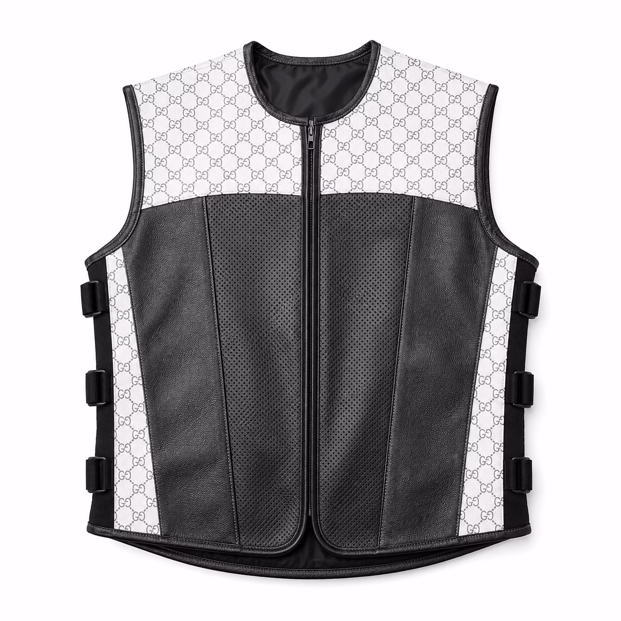 Swat Style Leather Vest White