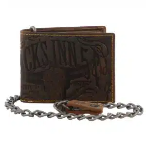 Men's Leather Wallet with Detachable Chain