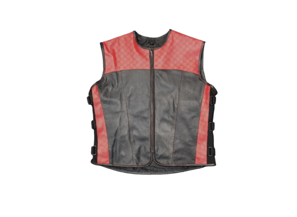 Swat Style Leather Vest Red