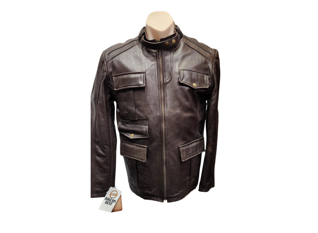 Craqué leather jacket Casual jackets, parka