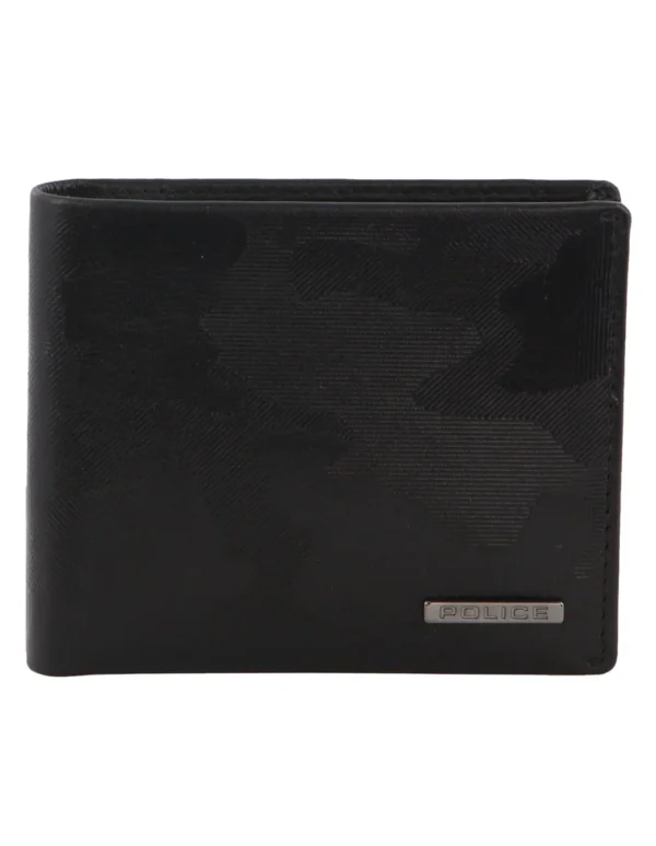 police camo leather wallet