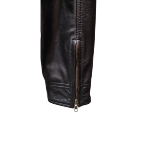 black classic leather jacket
