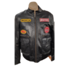 black classic leather jacket