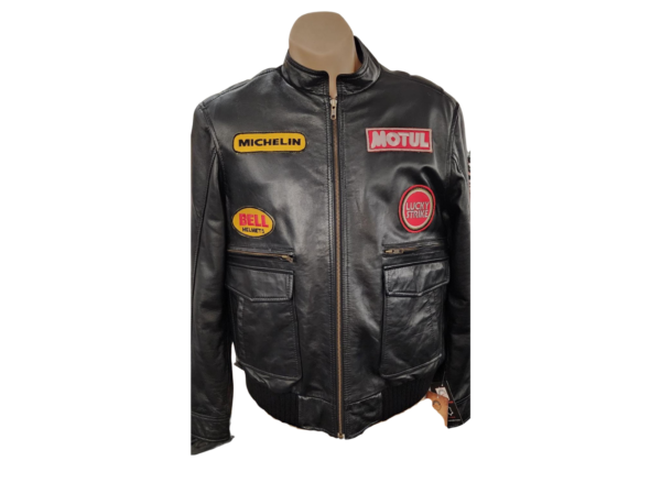 black classic leather jacket