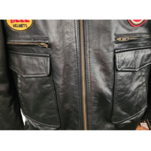 black classic leather jacket