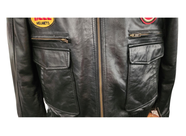black classic leather jacket