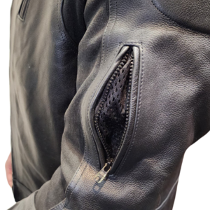 rubber motorcycle leather jacket