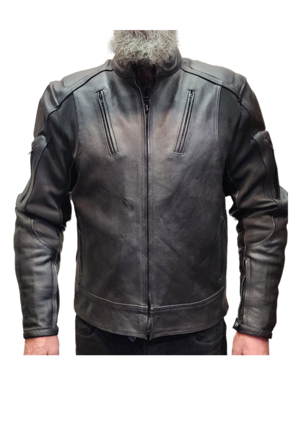 rubber motorcycle leather jacket