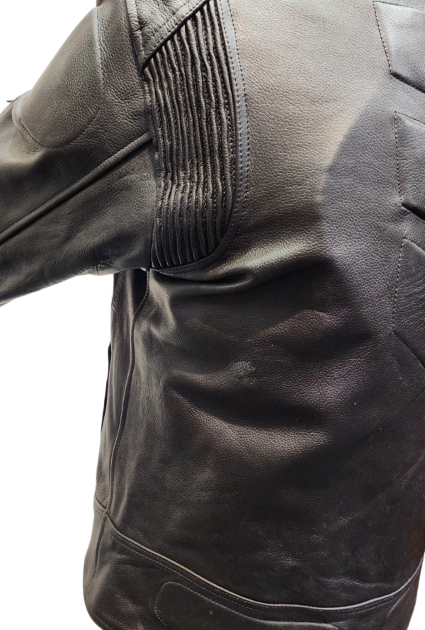 rubber motorcycle leather jacket