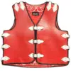 red leather vest