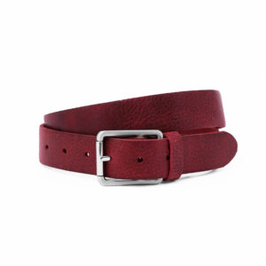 womens genuine Burgundy leather belts