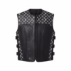 LV leather vest white
